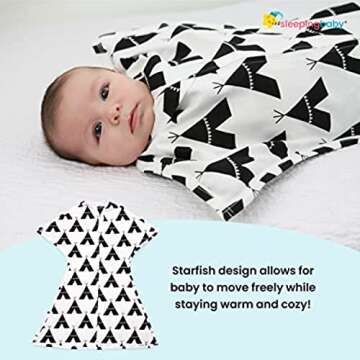 SleepingBaby Zipadee-Zip Swaddle- Cozy Transition Baby Swaddle Blanket with Zipper (Medium 6-12 Months - 18-26 lbs, 29-33 inches - Festive Friends)