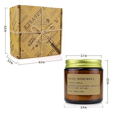 YFYTRE Scented Candle Gift Set with Amber Jars