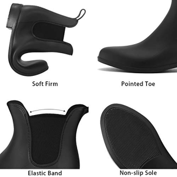 Babaka Waterproof Chelsea Rain Boots for Women