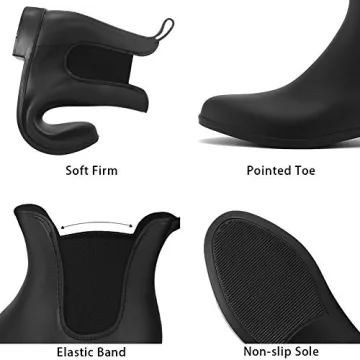 Babaka Waterproof Chelsea Rain Boots for Women