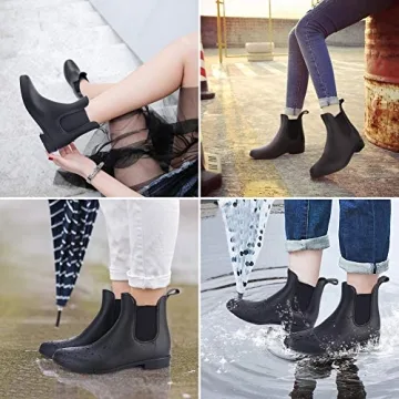 Babaka Waterproof Chelsea Rain Boots for Women