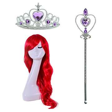 Joy Join Little Girls Mermaid Costume with Wig and Crown