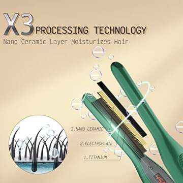 K&K Mini Flat Iron for Short Hair & Beard Styling