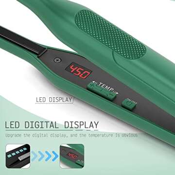 K&K Mini Flat Iron for Short Hair & Beard Styling