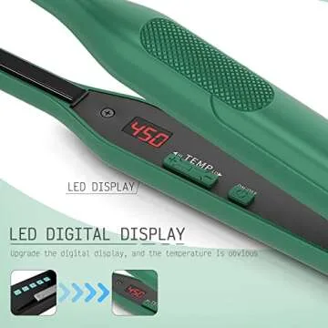 K&K Mini Flat Iron for Short Hair & Beard Styling