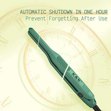 K&K Mini Flat Iron for Short Hair & Beard Styling