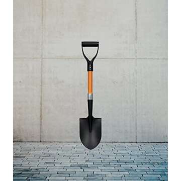 Ashman Short Handle Digging Shovel (1 Pack) Kids Beach Shovel, Shovel for Digging 27-inch with Sturd...