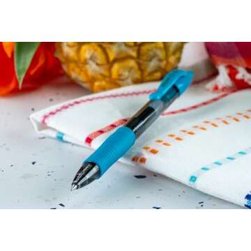 Pilot, G2 Premium Gel Roller Pens, Fine Point 0.7 mm, Assorted Colors, Pack of 5