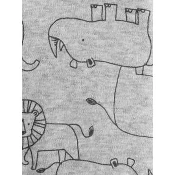 Simple Joys by Carter's Baby 3-Pack Neutral Sleep and Play, Green Stripe/Grey Lion/White Stars, Newborn