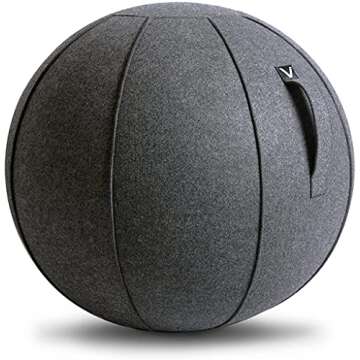 Vivora Luno Premium Ergonomic Sitting Ball Chair, Canvas & Felt for Home Offices, Posture Improvement, Balance Training, Yoga Ball
