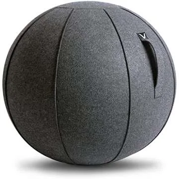 Vivora Luno Premium Ergonomic Sitting Ball Chair, Canvas & Felt for Home Offices, Posture Improvement, Balance Training, Yoga Ball