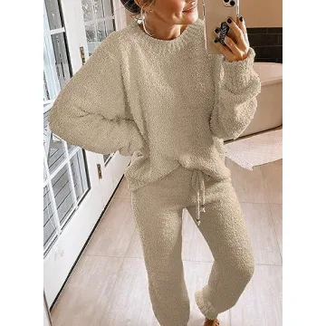 Luvamia Women's Cozy Fleece Lounge Sweatsuit Outfits
