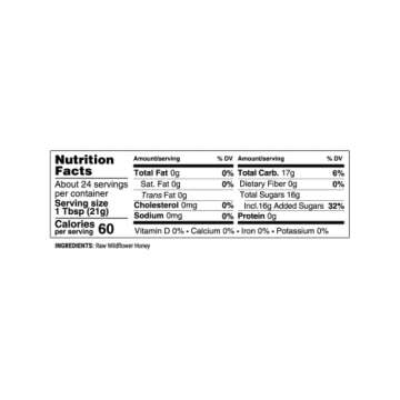 BEEKEEPER'S NATURALS Wildflower Honey - Raw, Wildcrafted, and Unprocessed- Rich in Nutrients and Beneficial Enzymes- Notes of Mint & Lavender-100% Raw, Pure Honey- Paleo-friendly, Gluten-Free (1.1lbs)
