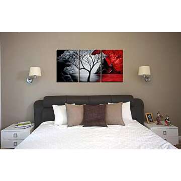 Wieco Art Canvas Wall Art Abstract Pictures for Wall Decor Canvas Prints of Abstract Paintings for Living Room Decor 3 Panels Artwork Sets for Home Decor Office Decorations