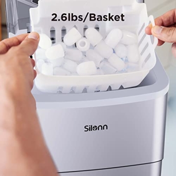 Fast Ice Maker - 9 Cubes in 6 Mins, 26lbs Daily