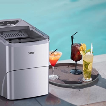 Fast Ice Maker - 9 Cubes in 6 Mins, 26lbs Daily