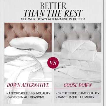 Italian Luxury Full/ Queen Size Comforter - 2100 Series Blanket, Down Alternative Insert w/ Corner Tabs - Home Bedding - 89"x89" Aqua