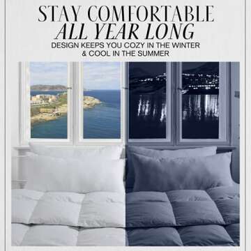 Italian Luxury Full/ Queen Size Comforter - 2100 Series Blanket, Down Alternative Insert w/ Corner Tabs - Home Bedding - 89"x89" Aqua