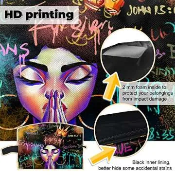 Stylish Fzryhaika African American Makeup Bag for Women