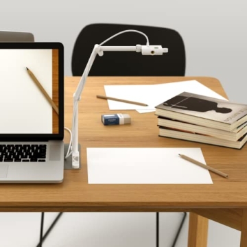 OKIOLABS OKIOCAM S-4K 8MP Webcam & Document Camera 2-in-1 with OKIOPoint Smart Visual Pointer, Document Camera for Teachers, Compatible w PC, Mac, Chromebooks