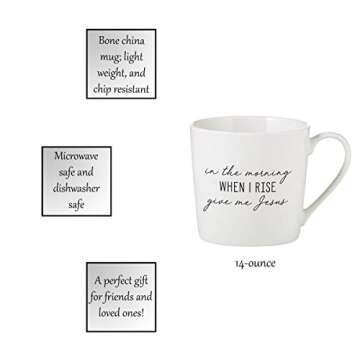 Inspirational Bone China Café Mug - Give Me Jesus Mug