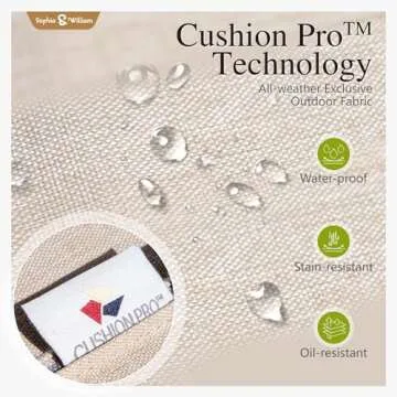 Sophia & William Patio Furniture Set with Fire Pit Table, 6 Piece Half Moon Outdoor Wicker Sectional...