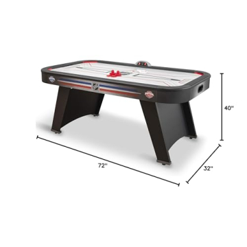 EastPoint Sports NHL 72” Air Attack Air Hockey Table with LED Scoring System – Perfect for Family Game Room, Adult rec Room, basements, Man cave, or Garage
