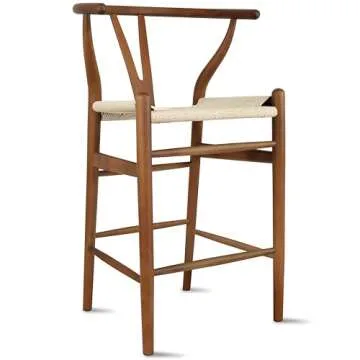 2xhome Farmhouse Wishbone Bar Stool - Stylish Comfort