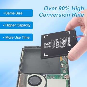 XYIRMCYF HAC-003 Battery for Nintendo Switch - 11000mAh Capacity