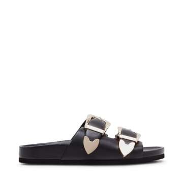 Madden Girl Women's Bandero Sandal, Black Paris, 9
