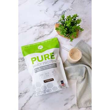 SFH Pure Whey Protein Powder (Chocolate) Best Tasting Grass Fed Whey | All Natural | Non-GMO, No Artificials, Soy Free, Gluten Free | (Chocolate, 31.6 Ounce (Pack of 1)