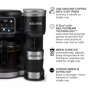 Keurig KD5600 K-Duo Single Serve & Carafe Coffee Maker - Versatile Brewing with MultiStream Technolo...