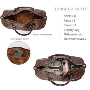 Large Capacity Lightweight Weekender Duffel Bag for Travel