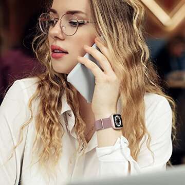 Stylish OULUOQI Stainless Steel Apple Watch Band