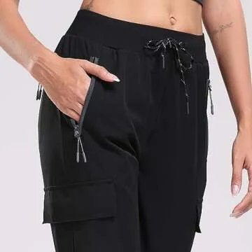 Oalka Women's Lightweight Cargo Hiking Pants Quick Dry
