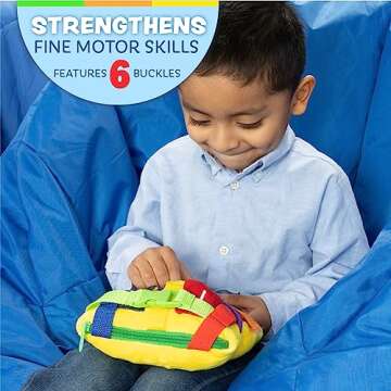 Buckle Toys - Bongo Square - Toddler Learning Toy - Sensory Fine Motor Skills Fun - Easy Road Trip T...