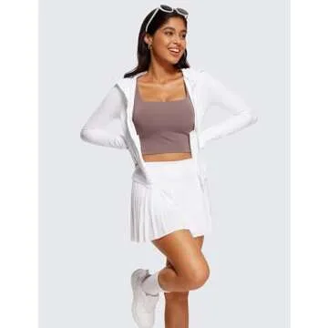 CRZ YOGA Butterluxe Square Neck Sports Bra for Women