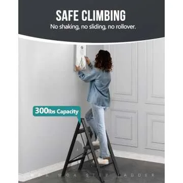 WOA WOA Step Ladder - Lightweight and Safe Folding Stool