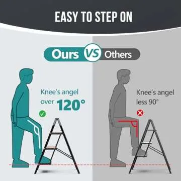 WOA WOA Step Ladder - Lightweight and Safe Folding Stool