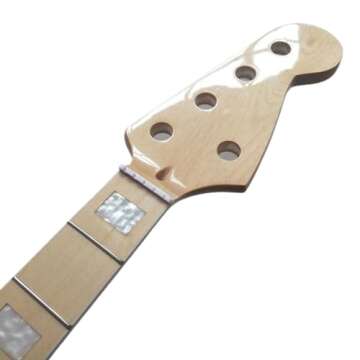 5 String Bass Guitar Neck 21 Fret 34" Maple Fingerboard Inlay Replacement Parts