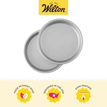 Wilton Performance Pans Aluminum Round Cake Pan, 9 x 2 in., Pack of 2