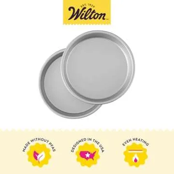Wilton Performance Pans Aluminum Round Cake Pan, 9 x 2 in., Pack of 2