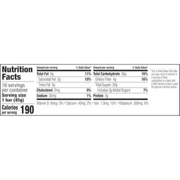 Larabar Chocolate Chip Brownie, Gluten Free Vegan Fruit & Nut Bar, 16 Ct