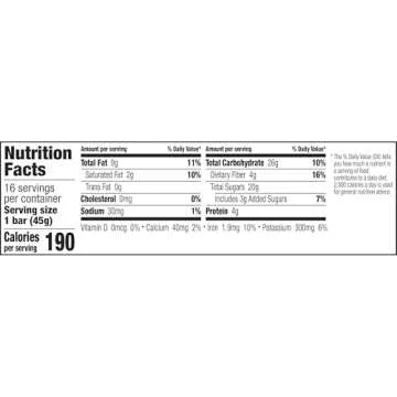 Larabar Chocolate Chip Brownie, Gluten Free Vegan Fruit & Nut Bar, 16 Ct