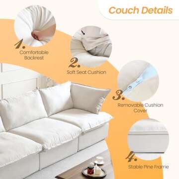 JACH V Shape Modern Sectional Couch - Stylish & Comfortable