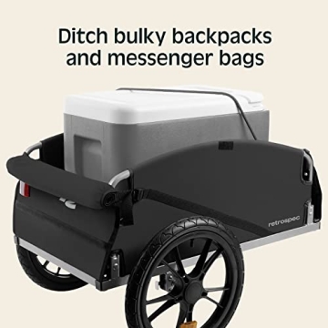 Retrospec Rover Hauler Cargo Bike Trailer with Folding Frame