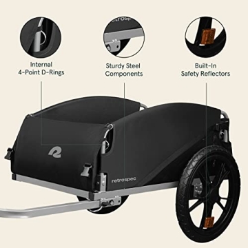 Retrospec Rover Hauler Cargo Bike Trailer with Folding Frame