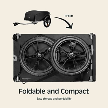 Retrospec Rover Hauler Cargo Bike Trailer with Folding Frame