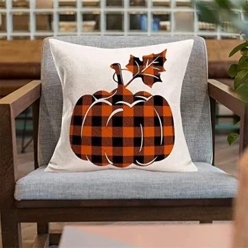 Aremetop Pumpkin Patch Pillow Covers for Cozy Fall Decor