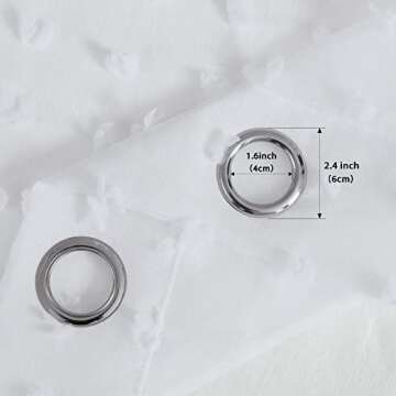 Guken Sheer Pom Pom Curtains 84 Inch Length White